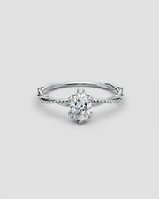 Anel de Noivado Lili em Ouro 18K com Diamante de Laboratório 1 ct