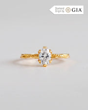 Anel de Noivado Lili em Ouro 18K com Diamante Natural 1 ct GIA