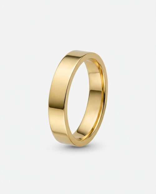Aliança Reta em Ouro 4mm