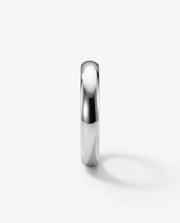 Aliança Abaulada em Prata 4mm
