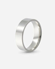 Aliança Reta Anatômica Prata 6mm