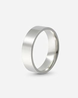 Aliança Reta Anatômica Prata 6mm