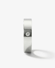 Aliança Reta Anatômica Prata com Zircônia 6mm
