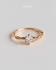 Anel de Noivado Lili em Ouro 18K com Diamante de Laboratório 1 ct