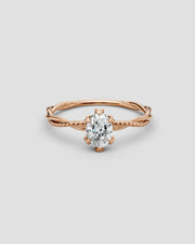 Anel de Noivado Lili em Ouro 18K com Diamante de Laboratório 1 ct