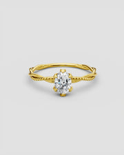 Anel de Noivado Lili em Ouro 18K com Diamante de Laboratório 1 ct