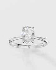 Anel de Noivado Amore em Moissanite Oval