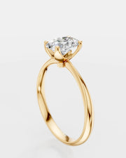 Anel de Noivado Amore em Moissanite Oval