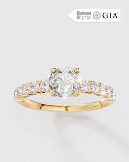 Anel de Noivado Darling em Ouro 18K e Diamantes Naturais GIA 0,5ct