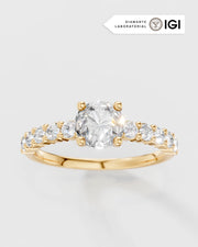 Anel de Noivado Darling em Ouro 18K e Diamantes de Laboratório 0,5ct