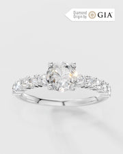Anel de Noivado Darling em Ouro 18K e Diamantes Naturais GIA 0,5ct