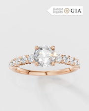 Anel de Noivado Darling em Ouro 18K e Diamantes Naturais GIA 0,5ct