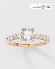 Anel de Noivado Darling em Ouro 18K e Diamantes de Laboratório 0,5ct