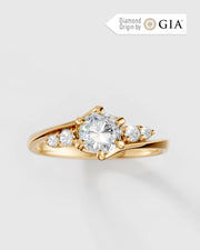 Anel de Noivado Eternity em Ouro 18K e Diamantes Naturais GIA 0,5ct