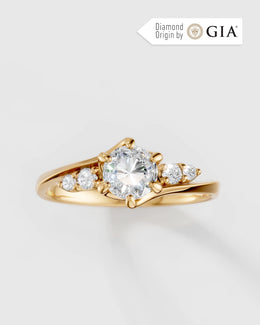 Anel de Noivado Eternity em Ouro 18K e Diamantes Naturais GIA 0,5ct