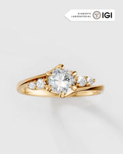 Anel de Noivado Eternity em Ouro 18K e Diamantes de Laboratório 0,5ct