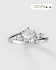 Anel de Noivado Eternity em Ouro 18K e Diamantes Naturais GIA 0,5ct