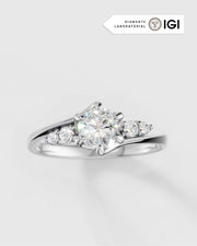 Anel de Noivado Eternity em Ouro 18K e Diamantes de Laboratório 0,5ct