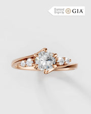 Anel de Noivado Eternity em Ouro 18K e Diamantes Naturais GIA 0,5ct