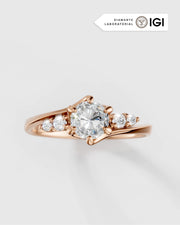 Anel de Noivado Eternity em Ouro 18K e Diamantes de Laboratório 0,5ct