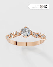 Anel de Noivado Star em Ouro 18K com Diamante de Laboratório 0,5ct