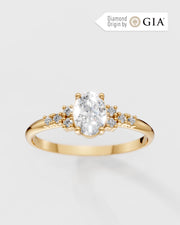 Anel de Noivado Chérie em Ouro 18K e Diamante Natural GIA 0,7ct