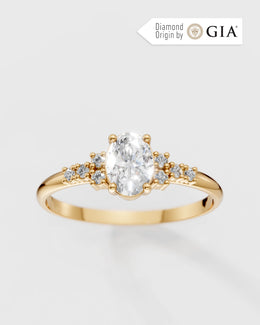 Anel de Noivado Chérie em Ouro 18K e Diamante Natural GIA 0,7ct