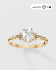 Anel de Noivado Chérie em Ouro 18K e Diamante de Laboratório 1ct