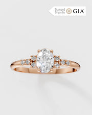 Anel de Noivado Chérie em Ouro 18K e Diamante Natural GIA 0,7ct