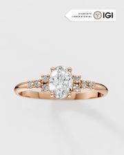 Anel de Noivado Chérie em Ouro 18K e Diamante de Laboratório 1ct