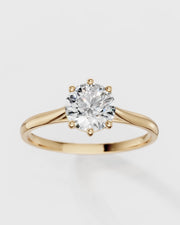 Anel de Noivado Clássico com Moissanite 6,5mm