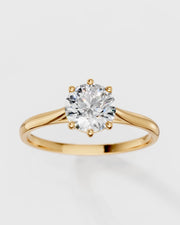 Anel de Noivado Clássico com Moissanite 6,5mm