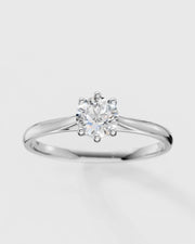 Anel de Noivado Clássico com Moissanite Central de 5mm