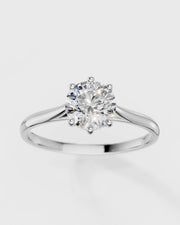 Anel de Noivado Clássico com Moissanite 6,5mm