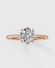 Anel de Noivado Clássico com Moissanite 6,5mm