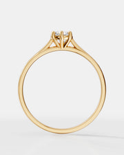 Anel de Noivado Clássico Ouro 18K e Diamante Natural 0,5 ct GIA