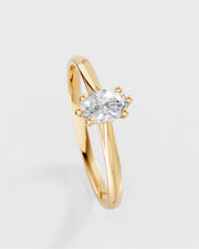 Anel de Noivado Clássico com Moissanite Oval de 6x4mm