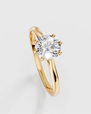 Anel de Noivado Clássico Ouro 18K e Diamante Natural 1 ct GIA