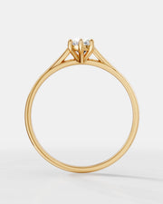 Anel de Noivado Clássico Ouro 18K e Diamante de Laboratório Oval 1 ct
