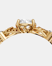 Anel de Noivado Flora em Ouro 18K com Diamante de Laboratório 0,5 ct