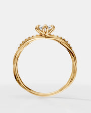 Anel de Noivado Lili Cravejado em Ouro 18K com Diamante Natural 1 ct GIA