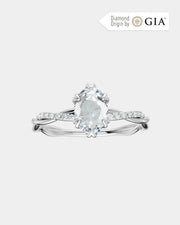Anel de Noivado Lili Cravejado em Ouro 18K com Diamante Natural 1 ct GIA