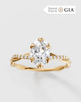 Anel de Noivado Lili Cravejado em Ouro 18K com Diamante Natural 1 ct GIA