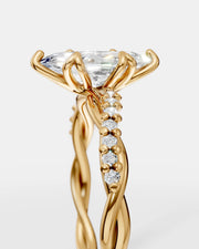 Anel de Noivado Lili Marquise em Ouro 18K com Diamante de Laboratório 1 ct