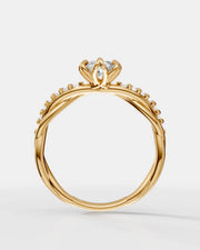 Anel de Noivado Lili Marquise em Ouro 18K com Diamante de Laboratório 1 ct