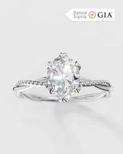 Anel de Noivado Lili em Ouro 18K com Diamante Natural 1 ct GIA
