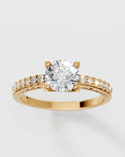 Anel de Noivado Paris em Ouro 18K e Diamante de Laboratório 1 ct