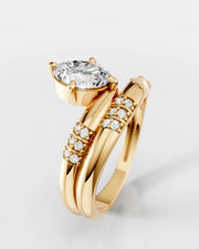 Anel de Noivado Vitória em Ouro 18K e Diamante de Laboratório 1ct