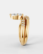 Anel de Noivado Vitória em Ouro 18K e Diamante de Laboratório 1ct