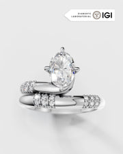 Anel de Noivado Vitória em Ouro 18K e Diamante de Laboratório 1ct